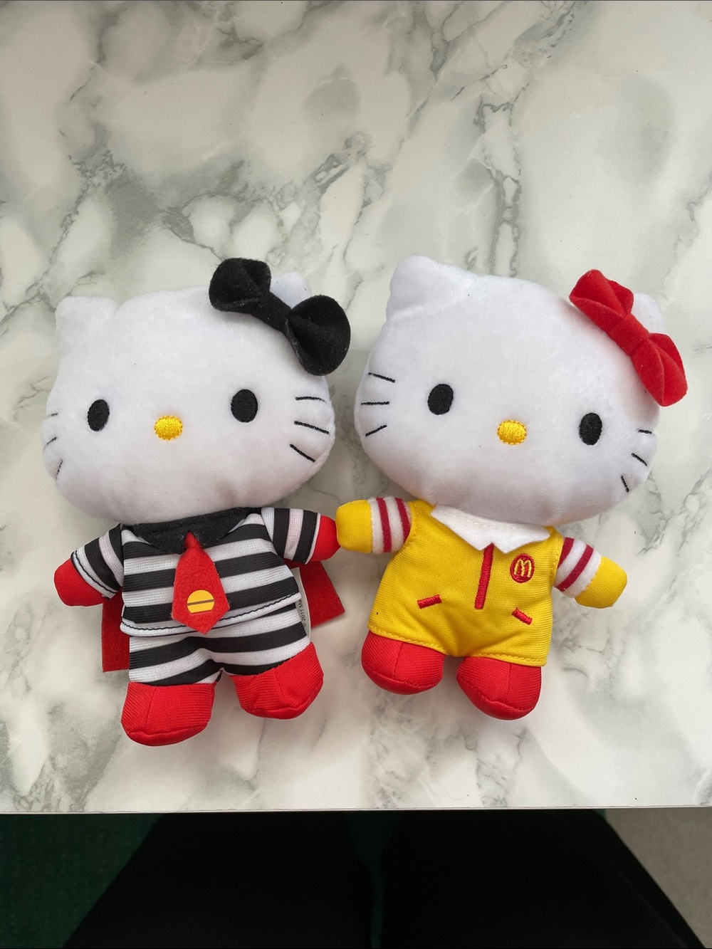 Sanrio Hello Kitty 6 1/2” PLUSH RONALD McDONALD and HAMBURGLAR  2011